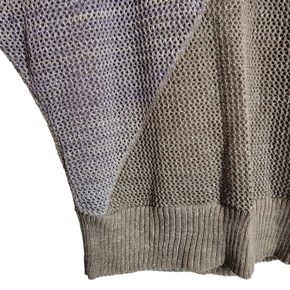 NWT Metallic Dolman Open Knit Plus Size 3X Beach Cover Sheer Women's Top #327 - Picture 6 of 10